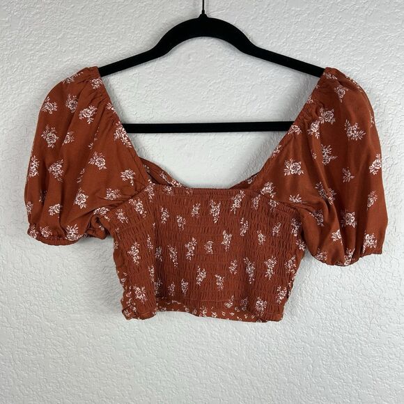 Altar'd State Rust Floral Crop Top - Picture 6 of 6